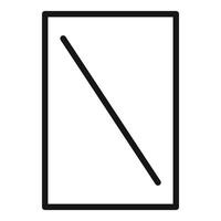 Black outline icon of a modern smartphone design on a white background vector