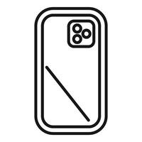 Smartphone back camera line icon vector