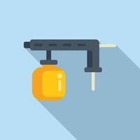 Flat design icon of a manual drill vector