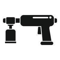 Cordless drill silhouette on white background vector