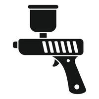 Black silhouette of paint roller icon vector