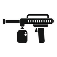 Black silhouette of a paint spray gun icon vector