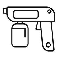 Black and white line drawing of a power drill vector