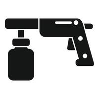 negro silueta de un rociar pistola icono vector