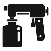 Black silhouette of drill icon vector