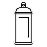 Black and white line art of spray paint can vector