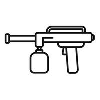 illustration of a submachine gun icon vector