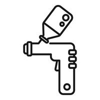 Icon of hand holding paint roller vector