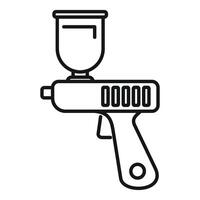 Handheld paint spray gun icon vector