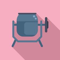 Cement mixer icon on pink background vector