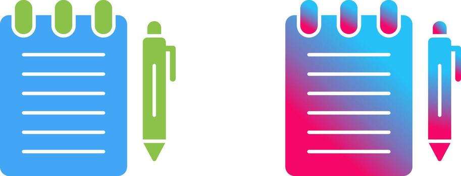 diseño de icono de bloc de notas vector