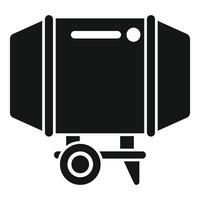 Graphic icon of a classic large format studio camera on a white background vector