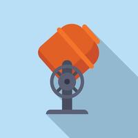 Flat design icon of concrete mixer vector