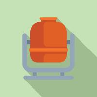 Flat design propane gas tank icon vector