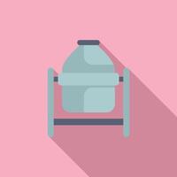 Minimalist design of a water gallon within a carrier, against a pink backdrop vector