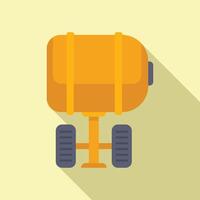 Vibrant cement mixer icon vector