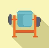 Cartoon protein shake on weight bench illustration vector