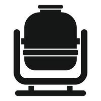 Black silhouette icon of a baby car seat vector