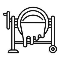 Cement mixer icon outline illustration vector