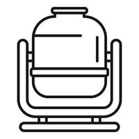 Line art style propane gas tank icon vector