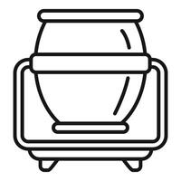 Line art illustration of a simple drum vector