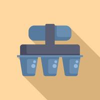 Flat design icon of water filter jug vector