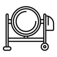 Simple line drawing of a magnetic resonance imaging mri machine, suitable for medical graphics vector