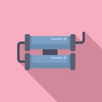 Flat design icon of hand crank generator vector