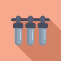 Flat design of laboratory test tubes vector