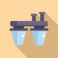 Flat design icon of water filters vector