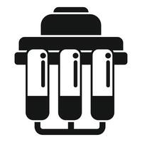 Black and white icon of photography lens vector