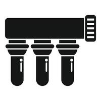 Black and white icon of water filters vector