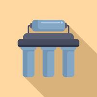 Flat design icon of a stone pillar and scroll vector