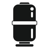 Black and white icon of a water bottle vector