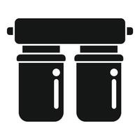 Simple black and white illustration of binoculars, suitable for icons or symbols vector