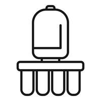 Led light bulb icon line art vector