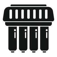 Black icon of a trash bin vector