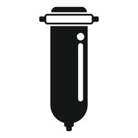 negro plano diseño vape bolígrafo icono vector