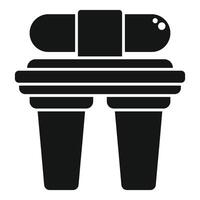 Black and white icon of binoculars vector