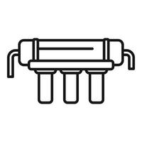 Line art illustration of a water filter vector