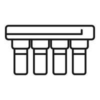 Line art illustration of classical columns vector