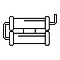 Modern flat line icon of a bench press vector