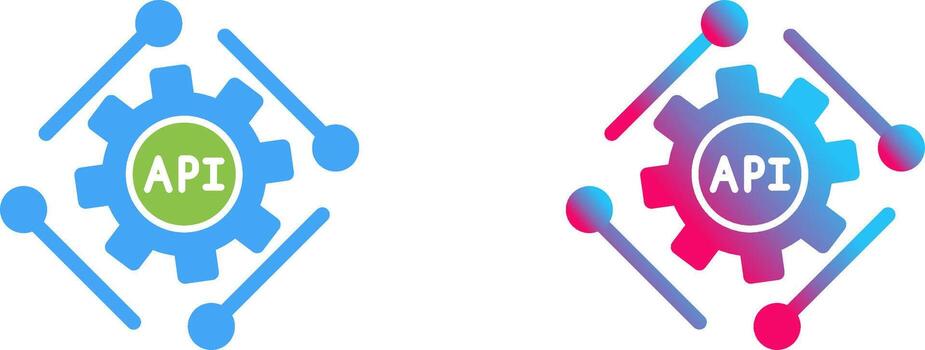 Api Icon Design vector
