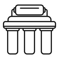Line art icon of classic columns vector