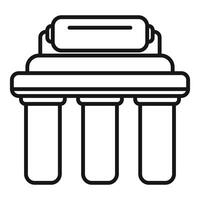 Line art icon of classic columns vector