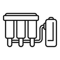 Line art illustration of a trash bin vector