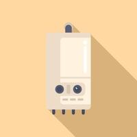 Cartoon gas boiler illustration on beige background vector