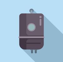 Vintage camera icon on blue background vector