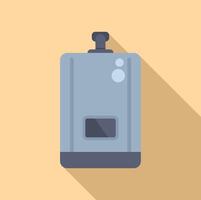 Flat design icon of a gas water heater vector