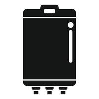 Black silhouette icon of a battery vector